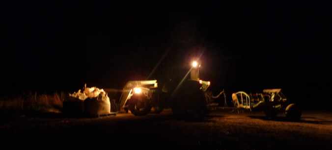NightFeedPickup Milk Maid Marian and baby Alex brush up their loader skills