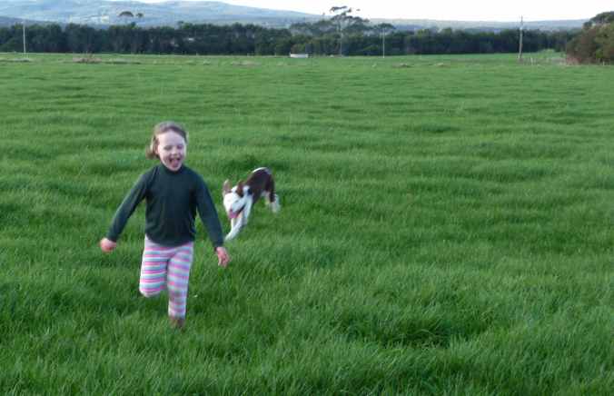Zoe and Patch in the paddock